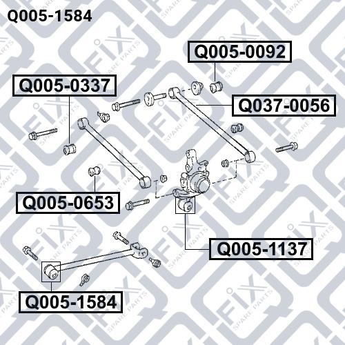 Q-fix Q005-1584 Сайлентблок задней продольной тяги Q0051584: Отличная цена - Купить в Украине на EXIST.UA! Q0051584 Q-fix Сайлентблок задней продольной тяги