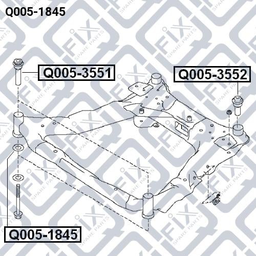 Сайлентблок подрамника переднего передний Q-fix Q005-1845