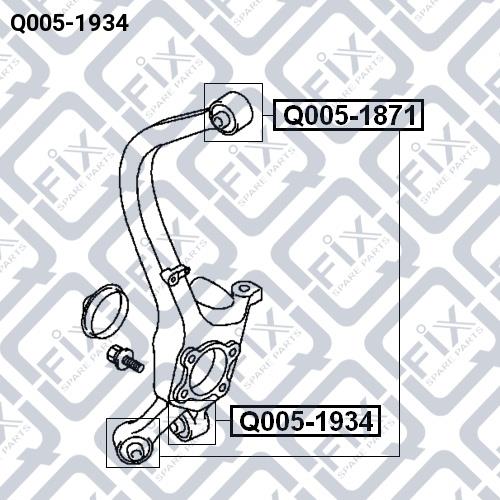 Сайлентблок задней цапфы Q-fix Q005-1934