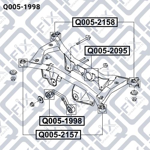 Сайлентблок редуктора заднего моста Q-fix Q005-1998