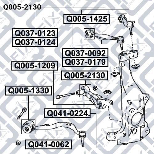 Сайлентблок переднего нижнего рычага Q-fix Q005-2130
