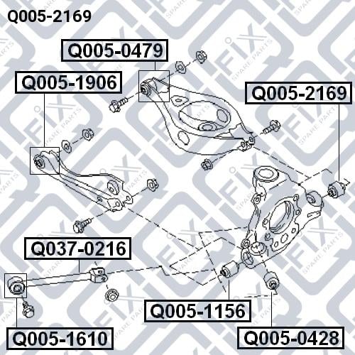 Сайлентблок задней цапфы Q-fix Q005-2169