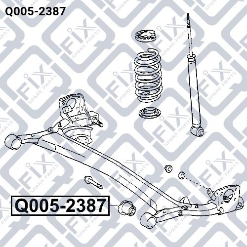 Сайлентблок задней балки Q-fix Q005-2387