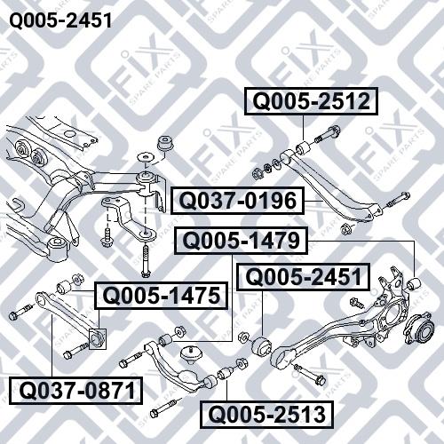 Сайлентблок задней цапфы Q-fix Q005-2451