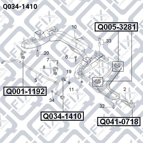 Стойка стабилизатора Q-fix Q034-1410