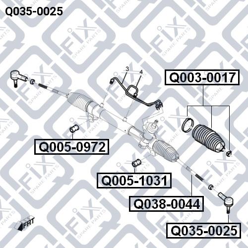 Наконечник рулевой тяги Q-fix Q035-0025