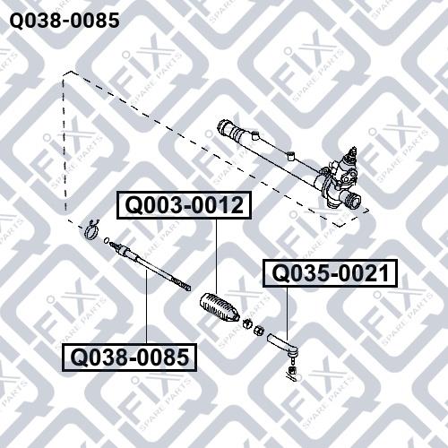 Тяга рульова Q-fix Q038-0085