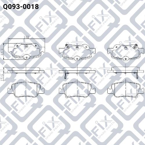 Гальмівні колодки, комплект Q-fix Q093-0018