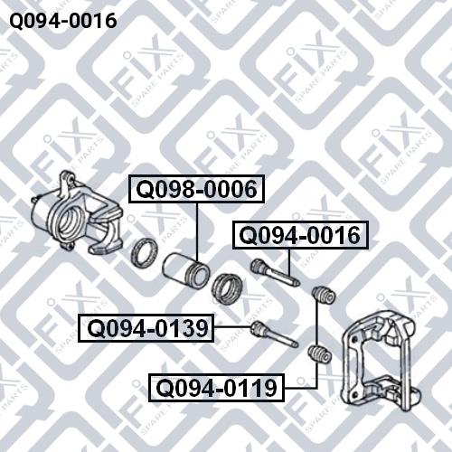 Направляющая суппорта Q-fix Q094-0016