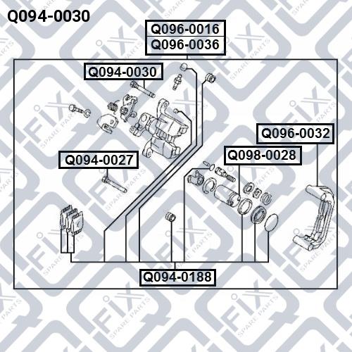 Направляющая суппорта Q-fix Q094-0030