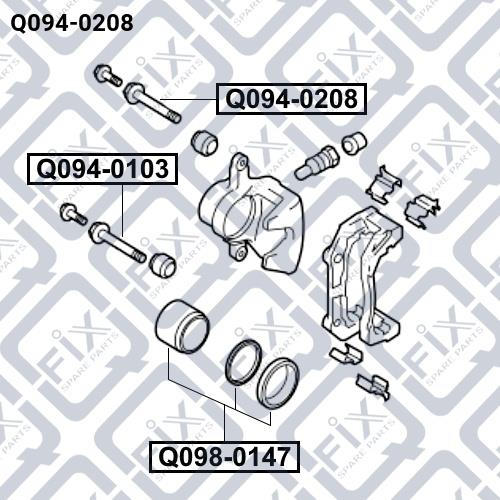 Направляющая суппорта Q-fix Q094-0208