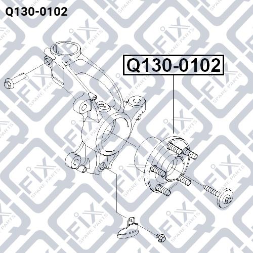 Ступиця колеса передня Q-fix Q130-0102