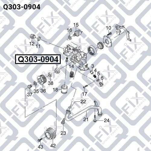Сальник вала коленчатого передний Q-fix Q303-0904