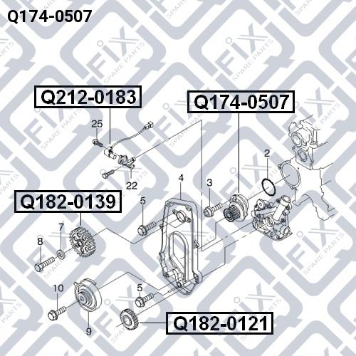 Помпа водяная Q-fix Q174-0507