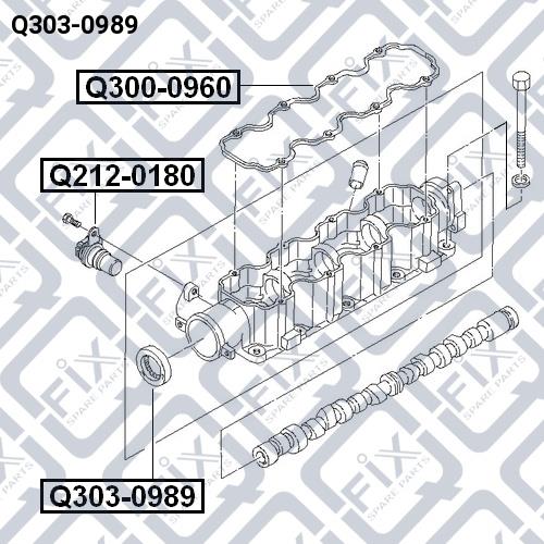 Сальник вала распределительного Q-fix Q303-0989