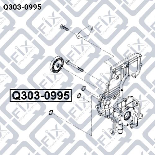 Сальник вала коленчатого передний Q-fix Q303-0995