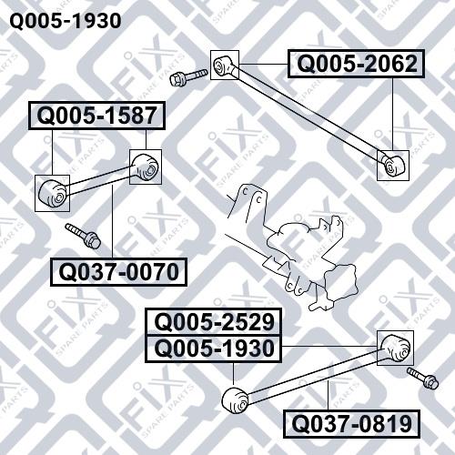 Q-fix Q005-1930 Сайлентблок заднего продольного рычага Q0051930: Отличная цена - Купить в Украине на EXIST.UA! Q0051930 Q-fix Сайлентблок заднего продольного рычага