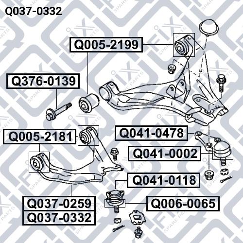 Q-fix Q037-0332 Рычаг подвески передний верхний левый Q0370332: Отличная цена - Купить в Украине на EXIST.UA! Q0370332 Q-fix Рычаг подвески передний верхний левый