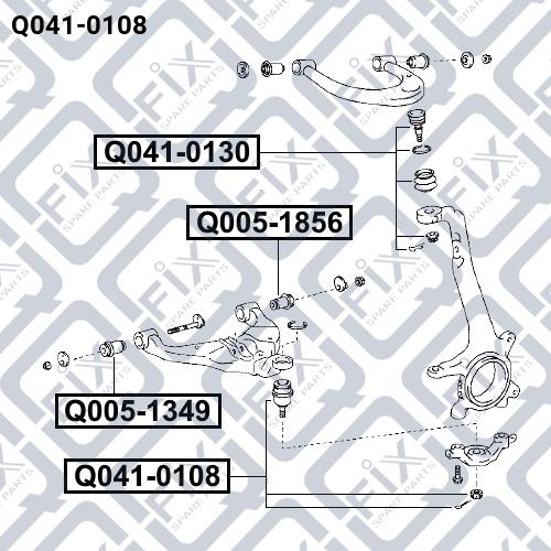 Q-fix Q041-0108 Опора шаровая Q0410108: Отличная цена - Купить в Украине на EXIST.UA! Q0410108 Q-fix Опора шаровая