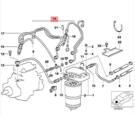 Трубки паливні, комплект BMW 13 53 2 245 852
