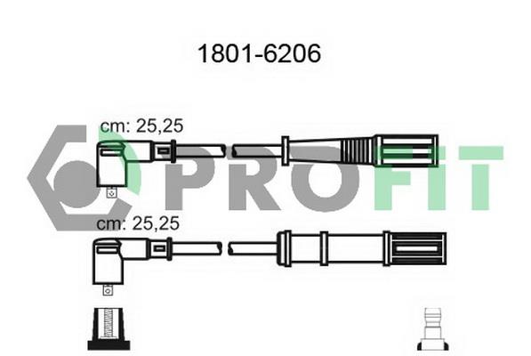 Profit 1801-6206 Дроти високовольтні, комплект 18016206: Купити в Україні - Добра ціна на EXIST.UA!