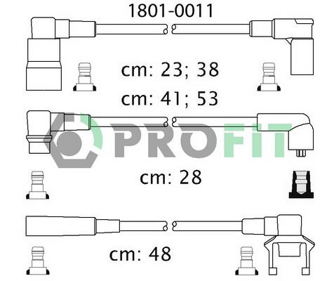 Profit 1801-0011 Дроти високовольтні, комплект 18010011: Купити в Україні - Добра ціна на EXIST.UA!