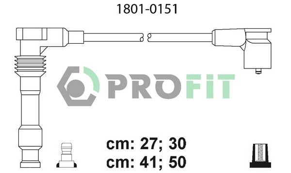 Profit 1801-0151 Дроти високовольтні, комплект 18010151: Купити в Україні - Добра ціна на EXIST.UA!
