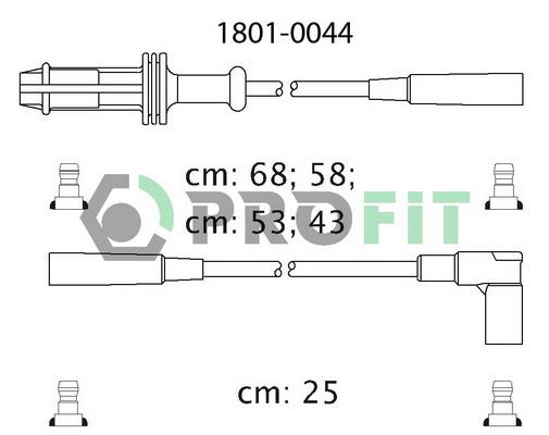 Profit 1801-0044 Дроти високовольтні, комплект 18010044: Купити в Україні - Добра ціна на EXIST.UA!