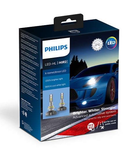 Philips 11012XUX2 Лампи світлодіодні комплект Philips X-TremeUltinon LED +200% HIR2 12V 25W 5800K (2 шт.) 11012XUX2: Купити в Україні - Добра ціна на EXIST.UA!