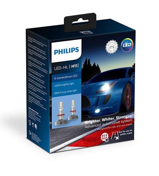 Philips 11362XUX2 Лампи світлодіодні комплект Philips X-TremeUltinon LED +200% H11 12V 25W 5800K (2 шт.) 11362XUX2: Приваблива ціна - Купити в Україні на EXIST.UA!