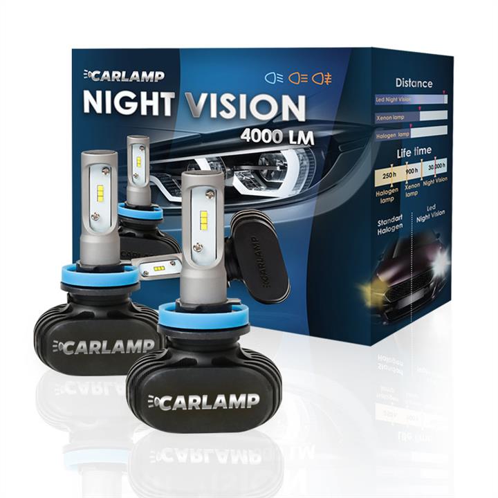 Carlamp NVH4 Лампы светодиодные комплект Carlamp Night Vision H4 12V 50W 5000K (2 шт.) NVH4: Купить в Украине - Отличная цена на EXIST.UA!
