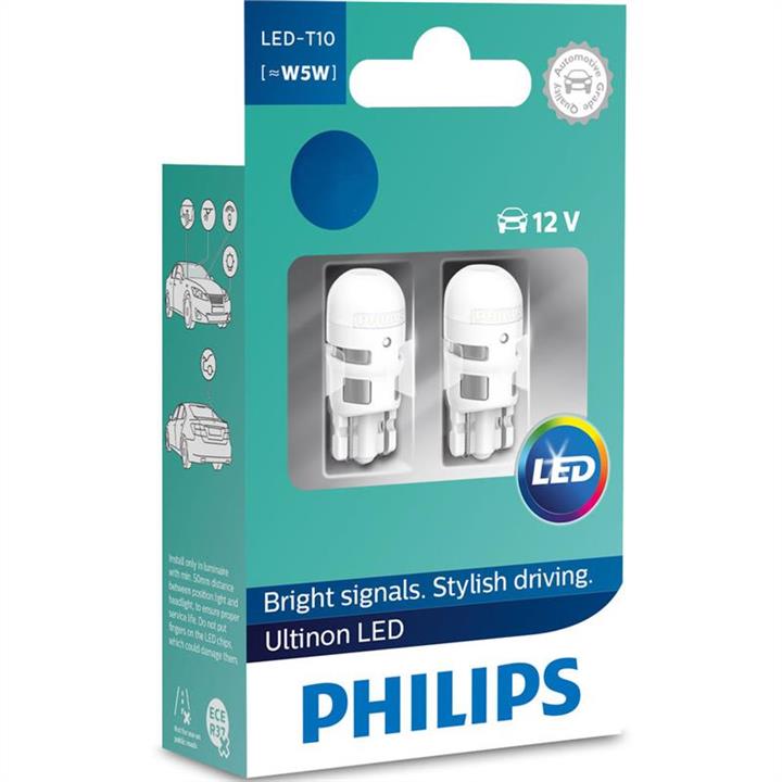 Philips 11961ULW4X2 Лампа світлодіодна Philips Ultinon LED 12В T10 (W5W) 0,6Вт 11961ULW4X2: Купити в Україні - Добра ціна на EXIST.UA!