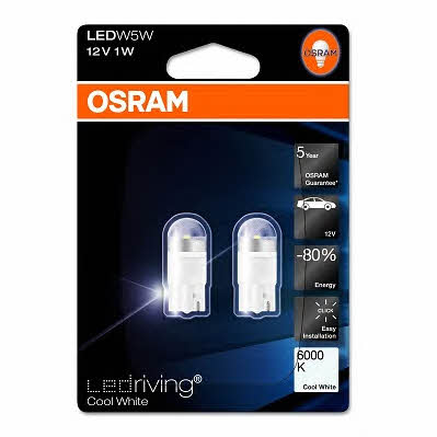 Osram 2850CW-02B Лампа світлодіодна Osram LEDriving CoolWhite T10 12V W2,1x9,5d (2 шт.) 2850CW02B: Купити в Україні - Добра ціна на EXIST.UA!