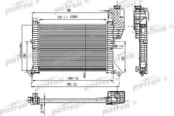 Patron PRS3464 Радіатор охолодження двигуна PRS3464: Купити в Україні - Добра ціна на EXIST.UA!