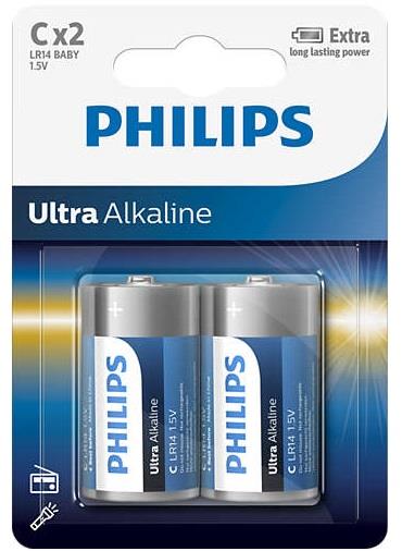 Philips LR14E2B/10 Батарейка Ultra Alkaline C, 1,5V LR14E2B10: Приваблива ціна - Купити в Україні на EXIST.UA!