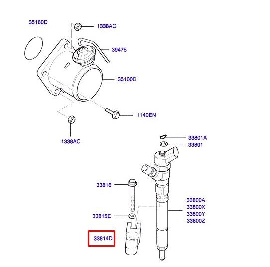 Кронштейн форсунки топливной Hyundai/Kia 33814 27000