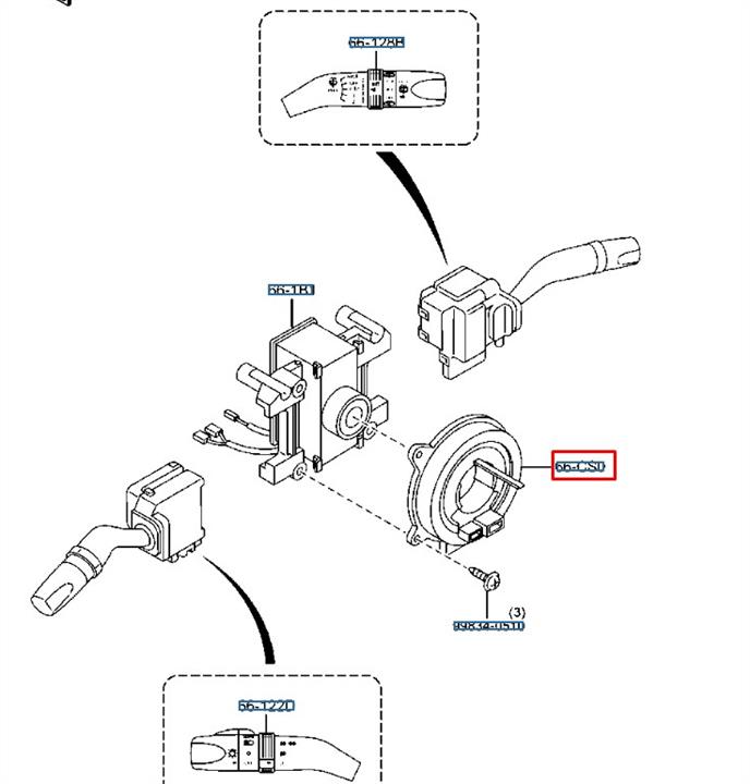 Шлейф підрульовий Mazda TD84-66-CS0A