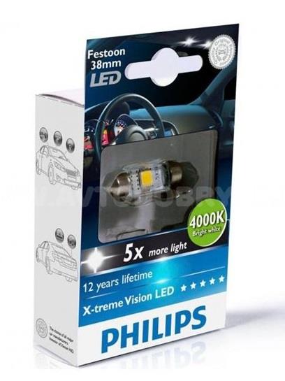 Philips 12858X1 Лампа світлодіодна Philips X-TremeUltinon LED Festoon 38 12V SV8,5 12858X1: Приваблива ціна - Купити в Україні на EXIST.UA!