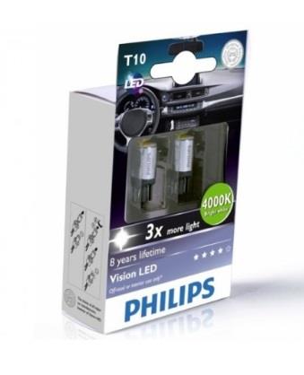 Philips 12964 2LED Лампа світлодіодна Philips Vision LED T10 12V W2,1x9,5d 129642LED: Купити в Україні - Добра ціна на EXIST.UA!