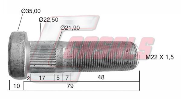 Casals 21474 Болт кріплення колеса 21474: Купити в Україні - Добра ціна на EXIST.UA!