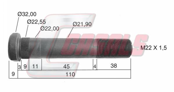 Casals 21217 Болт кріплення колеса 21217: Купити в Україні - Добра ціна на EXIST.UA!