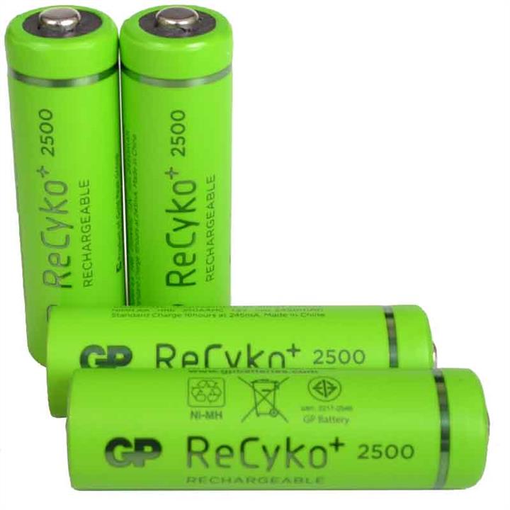 GP Batteries 25-1069 Акумулятор нікель-металогідридний Ni-MH AA GP ReСyko, 1.2V (2500mAh), 4 шт. в блістері 251069: Купити в Україні - Добра ціна на EXIST.UA!