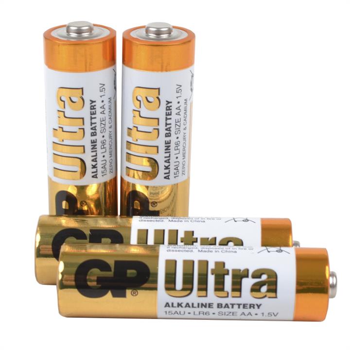 GP Batteries 25-1063 Батарейка лужна Alkaaline AA Ultra (15AUHM-2UE4, LR6) GP 1.5V (4 шт, блістер) 251063: Купити в Україні - Добра ціна на EXIST.UA!