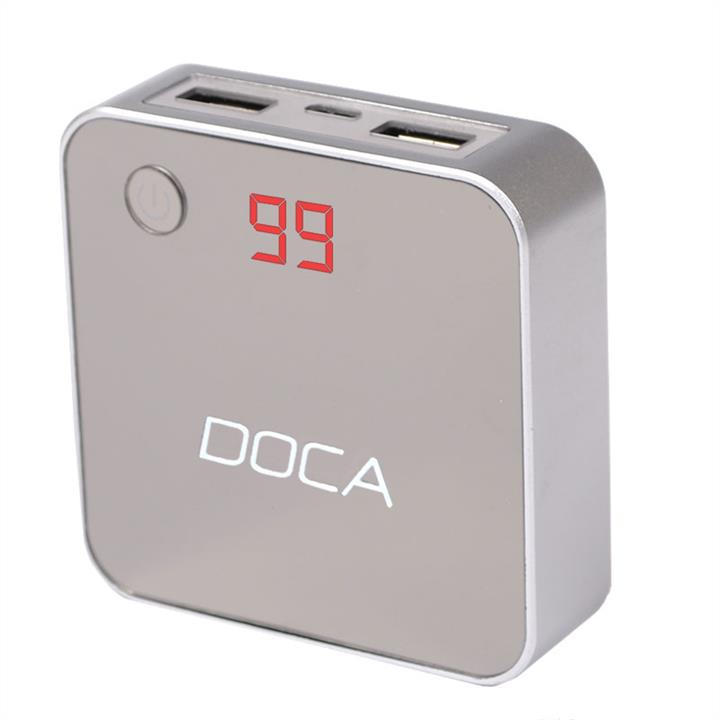 Doca  D525-SILVER Зовнішній зарядний пристрій Power Bank DOCA D525 (8400mAh), срібло D525SILVER: Купити в Україні - Добра ціна на EXIST.UA!