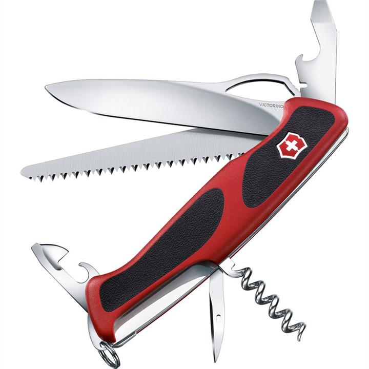 09563 Victorinox Ніж складаний, мультитул Victorinox Rangergrip 79 (130мм, 12 функцій), червоно-чорний 0.9563.МС