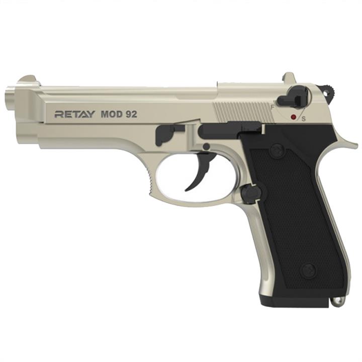 Retay S140233S Пістолет сигнальний, стартовий Retay Beretta 92FS Mod.92 (9мм, 15 зарядів), сатин S140233S: Купити в Україні - Добра ціна на EXIST.UA!