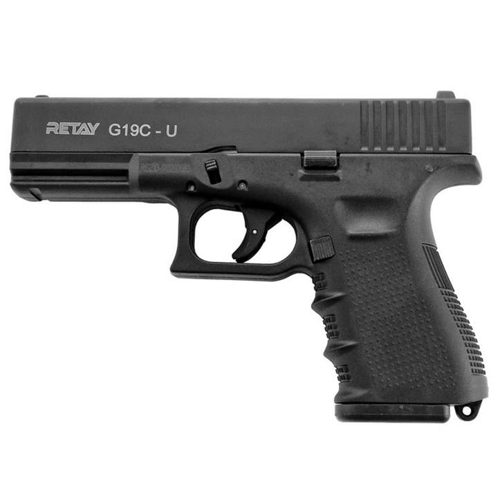 Retay P300100B Пістолет сигнальний, стартовий Retay Glock G 19C (9мм, 14 зарядів), чорний P300100B: Купити в Україні - Добра ціна на EXIST.UA!