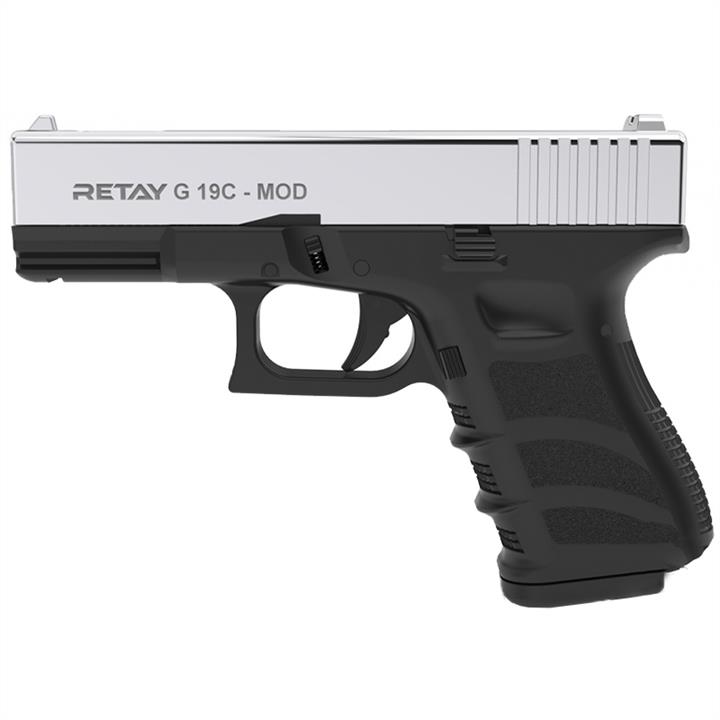 Retay P300400N Пістолет сигнальний, стартовий Retay Glock G 19C (9мм, 7 набоїв), нікель P300400N: Купити в Україні - Добра ціна на EXIST.UA!