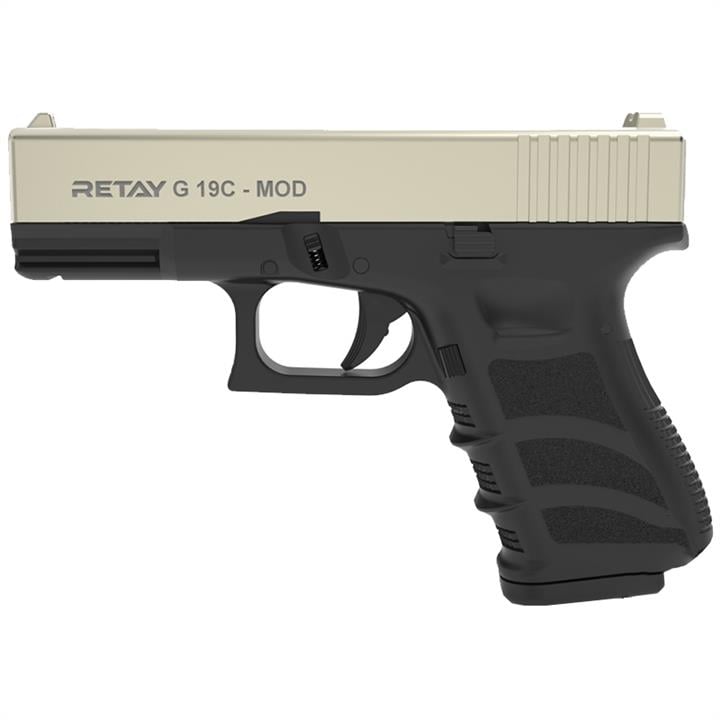 Retay P300200S Пістолет сигнальний, стартовий Retay Glock G 19C (9мм, 7 набоїв), сатин P300200S: Купити в Україні - Добра ціна на EXIST.UA!