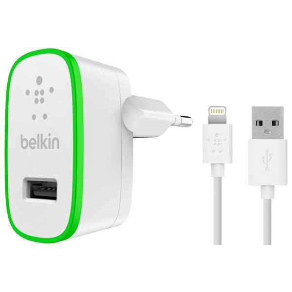 Belkin F8J125VF04-WHT Мережевий ЗП Belkin USB Home Charger (2.4Amp) c кабелем Lightening to USB-A, 1.2m, Wht F8J125VF04WHT: Приваблива ціна - Купити в Україні на EXIST.UA!